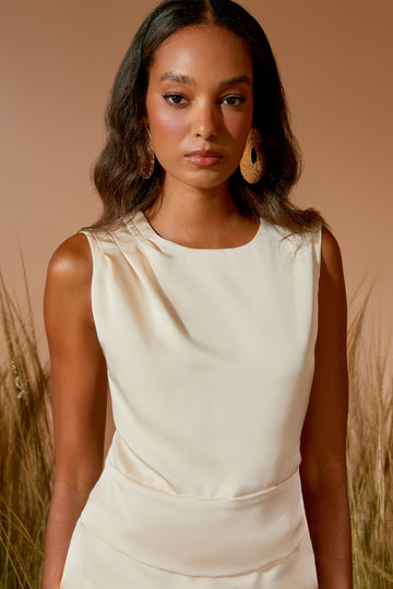 AGILITÀ - Blusa Pala Ombro Pregas Jasmim